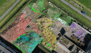 volumebepaling met drone door landmeter op basis van fotogrammetrische vlucht