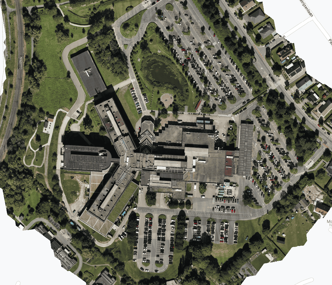 Innovatieve Drone-gebaseerde BIM-Modellering en Voorbeeldproject bij Ziekenhuis Dendermonde door TOPO4D Landmeetkantoor